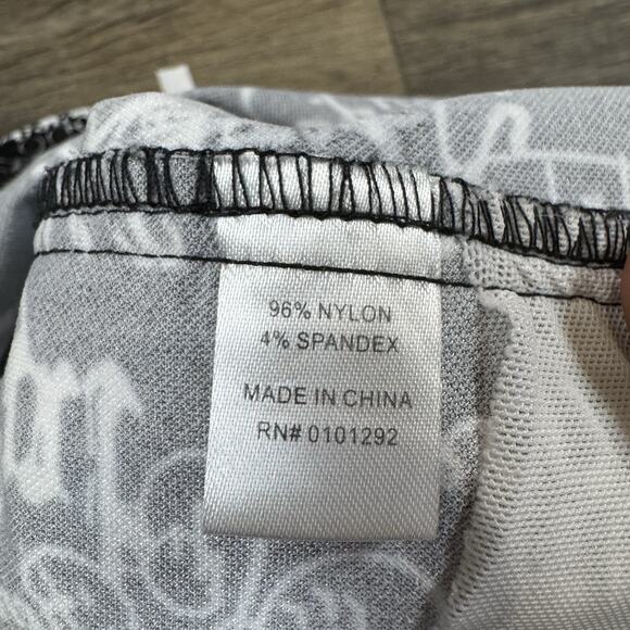 Lulu B Cropped Capri Pull On Pants Black White Women's Size 12 Pockets - Picture 8 of 12